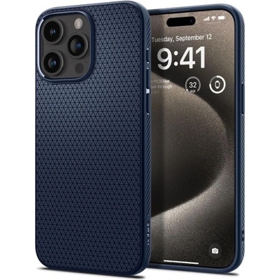 Apple Силиконов калъф Spigen Liquid Air Apple iPhone 15 Pro Max Navy Blue