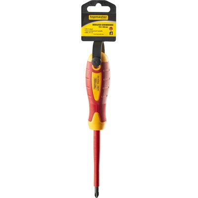 Topmaster Professional Отвертка изолир. 1000V кръст. Ph2x100mm CR-V TMP (220135)
