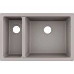 Hansgrohe Композитна мивка Hansgrohe S51 SilicaTec сив бетон 71x45 см 2 легена (43433380) Мивка за вграждане