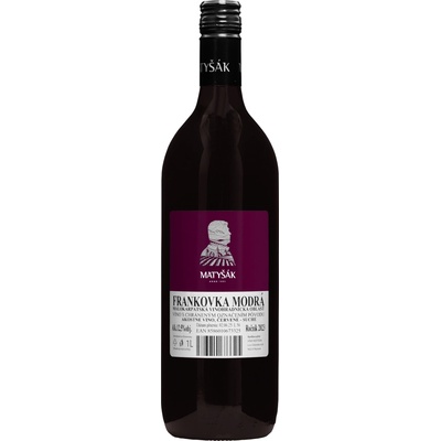 Matyšák Frankovka modrá 2023 12,5% 1 l (čistá fľaša)