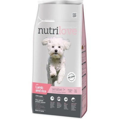 Nutrilove Sensitive S+M jehněčí rýže 8 kg