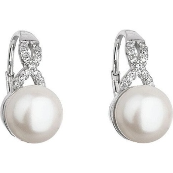 Evolution Group Strieborné náušnice s riečnou perlou 21048.1 biela