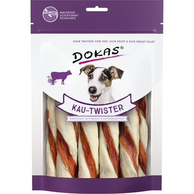 Dokas Twister Hovězí kůže kachní srdce a kachní prsní filet 200 g