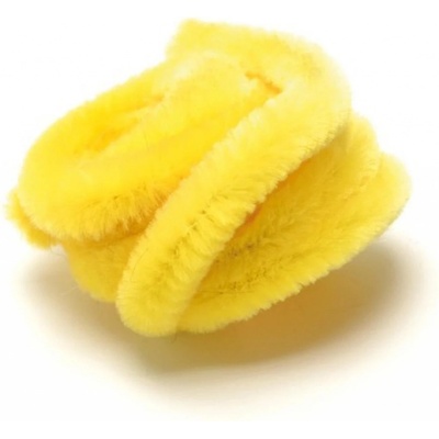 Plyšový drátek 50cm/10ks žlutý
