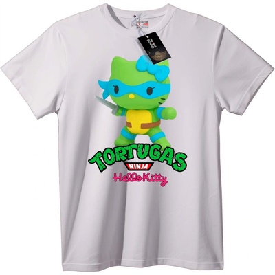 NOONEBRAND Тениска Ninja Turtles Hello Kitty - 2XL, White