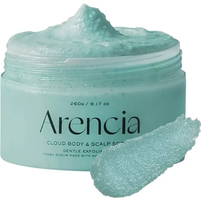Arencia Fresh Cloud Body & Scalp Scrub - Mint & Lily - Пилинг за тяло и скалп 260г