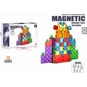 Babyhome Детски магнитен конструктор Magnetic Building Tiles (70 части)