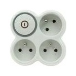 Plastrol Three-fold plug-in splitter with/u with switch R-31WS/B W-72008