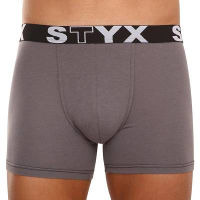 Styx Мъжки боксерки Styx long спортна гума тъмносиви Styx | Siv | МЪЖЕ | XL