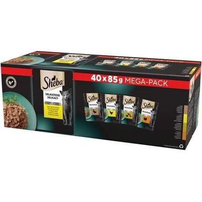 Sheba Delikatesse Delicacy Hydinová Výber 40 x 85 g