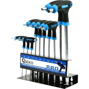 GEKO Комплект имбусови отвертки Т тип, 10 бр. , 2-10 мм 63268 (g30590)