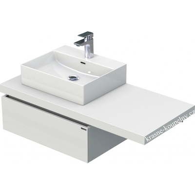 Intedoor Desk New koupelnový nábytek 1105 mm s umyvadlem na desku, DE 54 110 L STORM 1Z A3686 Černá MAT