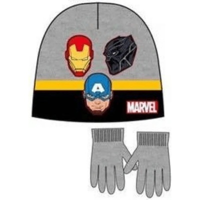 Sun city Marvel Avengers zimní čepice a rukavice šedá