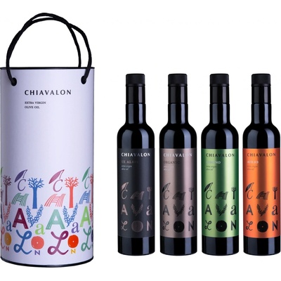 Chiavalon Dárkové balení čtyř luxusních olivových olejů 4 x 0,25 l