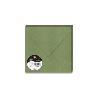 Barevná obálka Clairefontaine 165 × 165 mm, 20 ks, tm. zelená