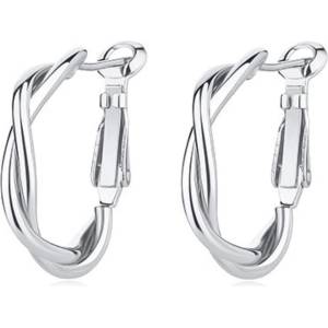 Silenti Jewelry Сребърни обеци "Плетка