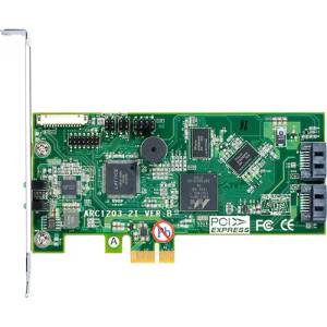 ARECA ARC-1203-2i 2port internal SATA 6G RAID /2xSATA III/, ARM 1066MHz processor, 512MB RAM, PCIe 2.0 x1, RAID 0, 1, Single Disk or JBOD, Low profile (ARC-1203-2I)