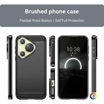 Image 1 of Huawei Pura 70 Удароустойчив Carbon Fiber Калъф и Протектор