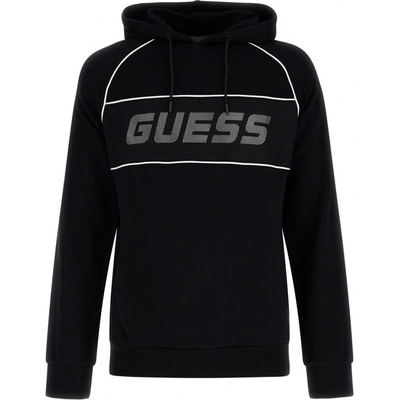 Guess pánska čierna s kapucňou s potlačou Z4RQ12.KBK32