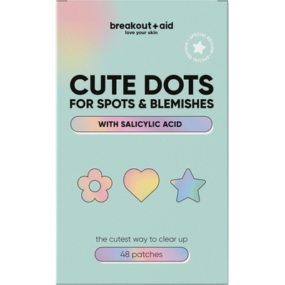BREAKOUT+AID Náplasti na lokálne ošetrenie akné s kyselinou salicylovou CUTE EDITION 48 ks