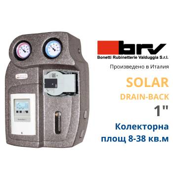 BRV Drain Back MTDC ST25/8 8-38 l/min 1" Соларна помпена група (404-38-PST8-M3S)