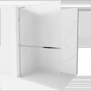 Mexen Kioto+ L душ кабина с рафт Walk-in 70 x 200 cm, матирано стъкло, хром - 800-070-123-01-30 (800-070-123-01-30)