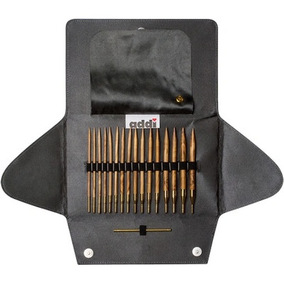 ADDI AddiClick Nature Olivewood set kruhových vymeniteľných ihlíc