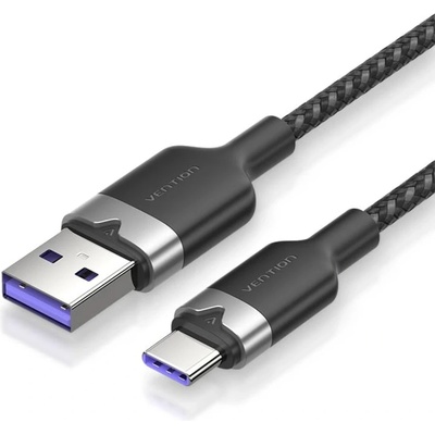 Кабел Vention CTOBF, от USB-A(м) към USB-C(м), 1m, 100W, черен (CTOBF)