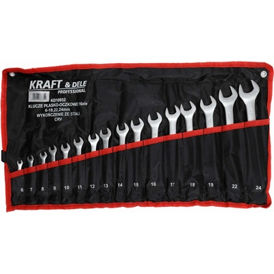 Kraft & Dele Očkově vidlicové klíče 6-24mm 16ks KD10932