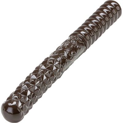 Sensual D45M Oboustranné flexibilní dildo 38 cm hnědé