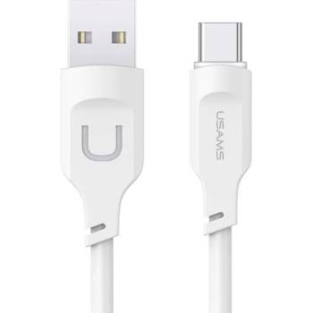 USAMS Кабел от USB-A към USB-C 1, 2 м, бял SJ568USB02 (SJ568USB02)