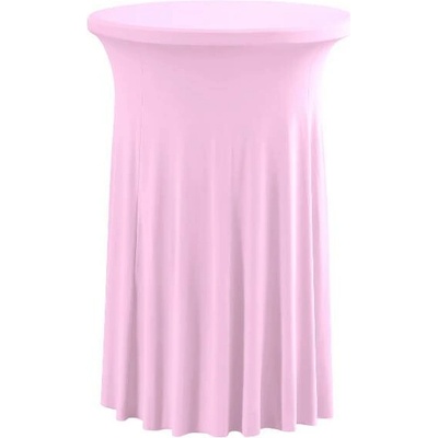 TENTino Elastický ubrus SKIRTING na koktejlový bistro stůl 80cm SVĚTLE RŮŽOVÁ PINK