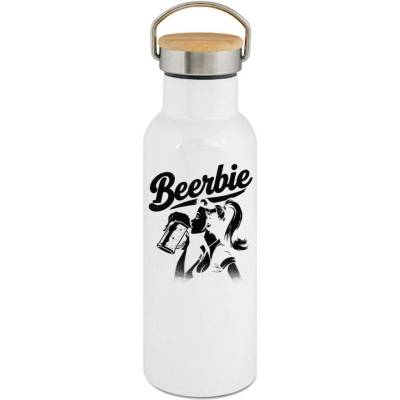 123TRIKO termoska Beerbie, černý potisk 500 ml vtipné