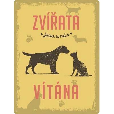 Plechová ceduľa Zvieratá 30 x 40 cm (CZ text)