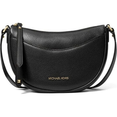 Michael Kors kožená kabelka dover half moon půlměsíc černá