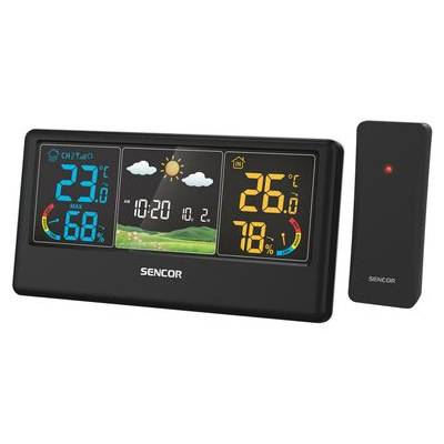 Sencor SWS 4100 B Meteostanica / farebný LCD / bezdrôtový snímač (8590669349616)