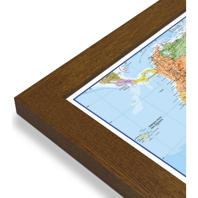 Maps International Jižní Amerika - nástěnná politická mapa 100 x 120 cm Varianta: mapa v dřevěném rámu, Provedení: Pegi tmavý ořech
