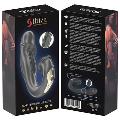 IBIZA RÓZOVÝ VIBRÁTOR S EFEKTOM ŠKLBNUTIA A KLITORÁLNY STIMULÁTOR