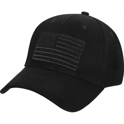 Čiapka Rothco baseball US velcro vlajka čierna