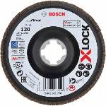 Bosch X-LOCK Ламелен шлифовъчен диск BfM Ø 125 мм, G 120, X571, ъглова версия, пластмаса 2608621770 (2608621770)