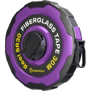 Levenhuk Ролетка Ermenrich Reel SR30 purple, 30m, фибростъкло, непромокаема, двойна скала, гумиран кожух (Reel SR30 purple)