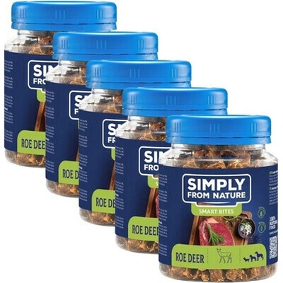SIMPLY FROM NATURE Smart Bites Tréningová maškrta zo srnčieho mäsa 5x 130 g