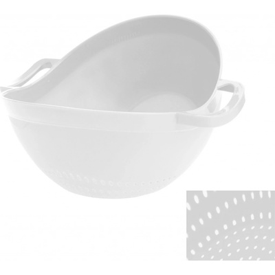 H&L Cedník s ušima 22cm, bílý