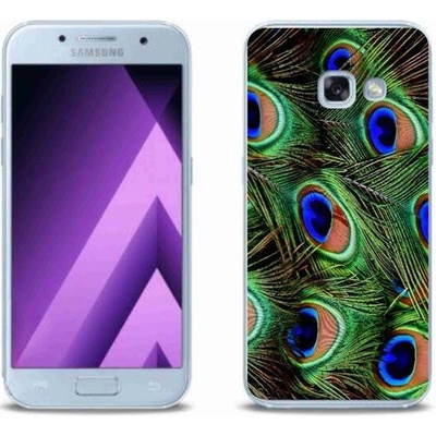 Pouzdro mmCase Gelové Samsung Galaxy A3 2017 - paví peří