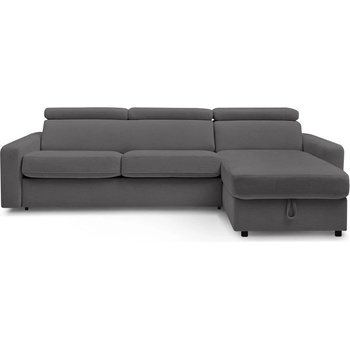 Bobochic Тъмносив разтегателен ъглов диван (променлив) Monaco - Bobochic Paris (WT-LUZZ-NRPU-W_1 P1248 N.CZ)