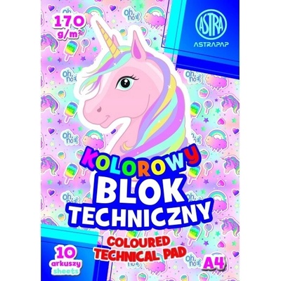 ASTRA farebné papiere A4 10 listov 170g/m2 mix motívov 106021006