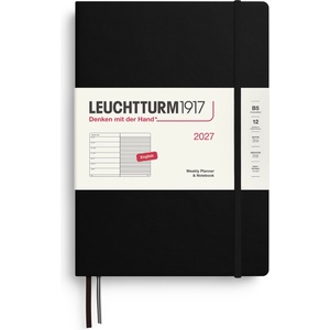 Leuchtturm1917 weekly calendar 2027 Composition (B5) with notebook - black - 178 x 254 mm - January-December 2027 - 400205 (400205)