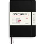 Leuchtturm1917 weekly calendar 2027 Composition (B5) with notebook, lined - appointment planner English, black, hardcover, 178 x 254 mm, January-December 2027, weekly overview on the left + note page on the right - 