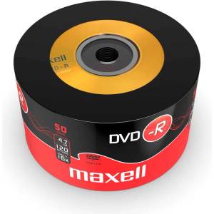 Maxell DVD-R, 50 броя, ML-DDVD-R4.7-50-SH (ML-DDVD-R4.7-50-SH)