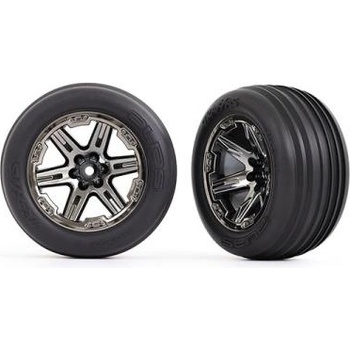 Traxxas колело 2.8", джанта RXT черно хромиран, гума Ribbed (2) (предни)